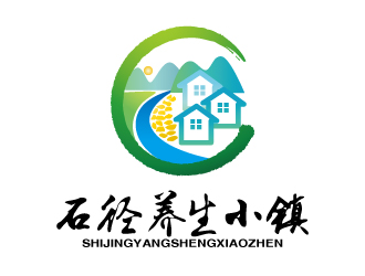 張俊的石徑養(yǎng)生小鎮(zhèn)山水logologo設(shè)計