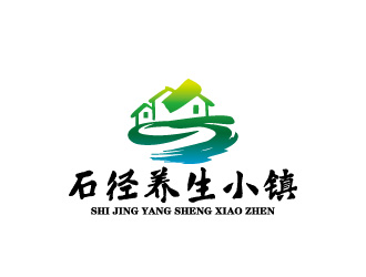 周金進(jìn)的石徑養(yǎng)生小鎮(zhèn)山水logologo設(shè)計(jì)