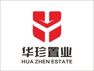 唐國強的中國紅印章房地產標志logo設計