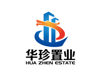 安冬的中國紅印章房地產標志logo設計