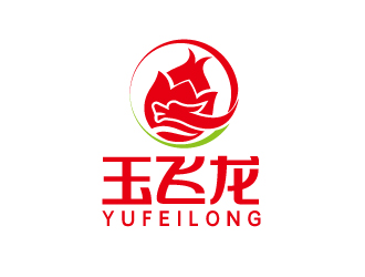 連杰的玉飛龍水果店商標設計logo設計