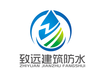 趙鵬的建筑防水工程單色logologo設(shè)計