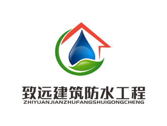 郭慶忠的建筑防水工程單色logologo設(shè)計