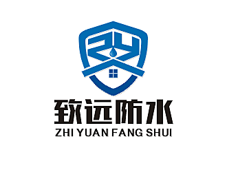 勞志飛的建筑防水工程單色logologo設(shè)計