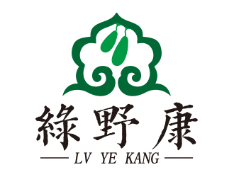 向正軍的綠野康logo設(shè)計