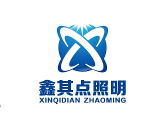 葉美寶的鑫其點照明logo設計