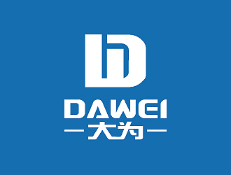 彭波的DaWei字母LOGO設(shè)計(jì)，酷炫簡潔，有力量感l(wèi)ogo設(shè)計(jì)