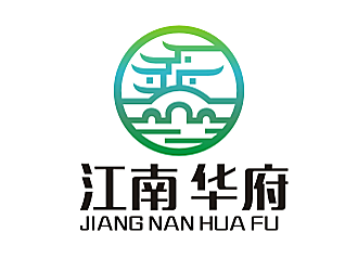 勞志飛的江南華府房地產開發(fā)logo設計