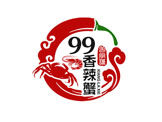 潘樂的99香辣蟹logo設(shè)計