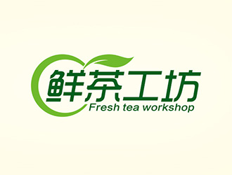 吳曉偉的鮮茶工坊珍珠奶茶logo設(shè)計