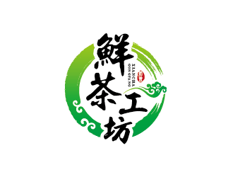 王濤的鮮茶工坊珍珠奶茶logo設(shè)計(jì)