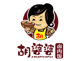 薛永輝的鹵肉飯中式快餐卡通logologo設(shè)計