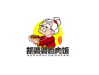 郭慶忠的鹵肉飯中式快餐卡通logologo設(shè)計