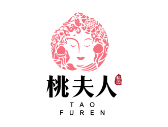 夏孟的桃夫人桃園logo設(shè)計