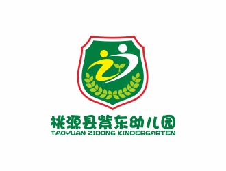 何嘉健的桃源縣紫東幼兒園logo設計