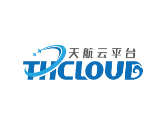 黃安悅的THCLOUD   天航云平臺logo設(shè)計