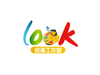 秦曉東的look繪畫工作室logo設(shè)計