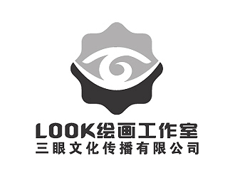 彭波的look繪畫工作室logo設(shè)計