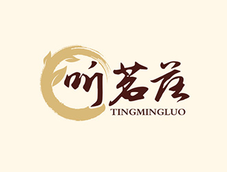 吳曉偉的聽茗落普洱茶葉品牌logo設計logo設計