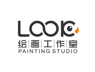 唐國強的look繪畫工作室logo設(shè)計