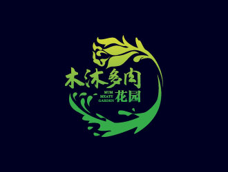 連杰的木沐多肉花園logo設(shè)計