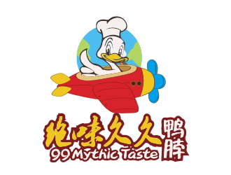 孫金澤的99 Mythic Taste（一只開飛機(jī)/火箭的鴨子）logo設(shè)計