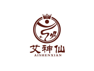 朱紅娟的艾神仙艾灸卡通商標設計logo設計