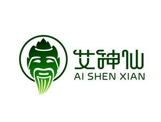 唐國強的艾神仙艾灸卡通商標設計logo設計