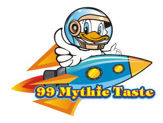 楊福的99 Mythic Taste（一只開飛機(jī)/火箭的鴨子）logo設(shè)計