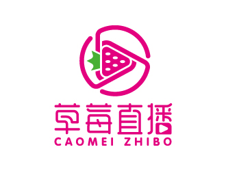 葉美寶的草莓直播APP電商logo設計logo設計