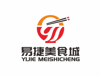 何嘉健的易捷美食城logo設計