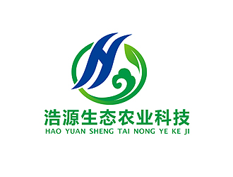 盛銘的浩源生態(tài)農(nóng)業(yè)科技logo設(shè)計(jì)