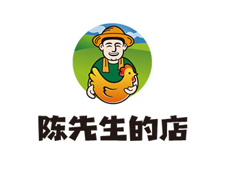 鐘炬的陳先生的店logo設(shè)計