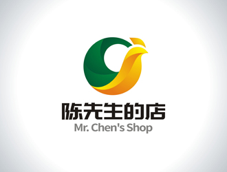 鄭國麟的陳先生的店logo設(shè)計