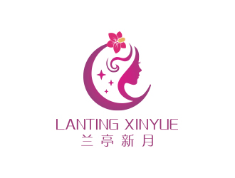 黃安悅的蘭亭新月logo設(shè)計