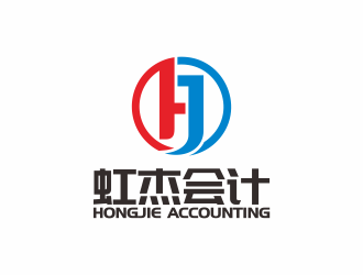 何嘉健的虹杰會計logo設計