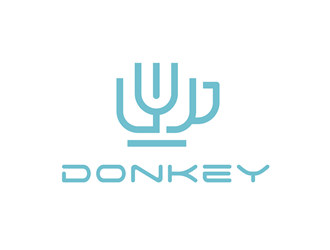 唐國強的Donkey 手繪線條logologo設計