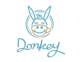 張俊的Donkey 手繪線條logologo設計