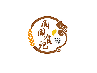 秦曉東的周周食記食品LOGOlogo設(shè)計