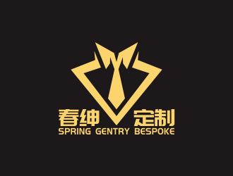 何嘉健的中文：春紳定制 英文：spring gentry bespokelogo設(shè)計(jì)