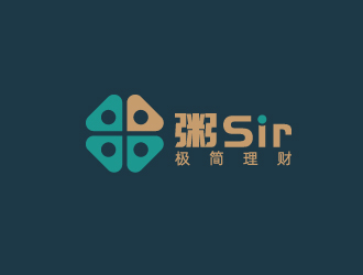 劉祥慶的粥Sir極簡理財標志設計logo設計