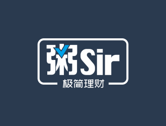 何嘉健的粥Sir極簡理財標志設計logo設計