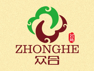 向正軍的眾合餐飲會所logo設(shè)計