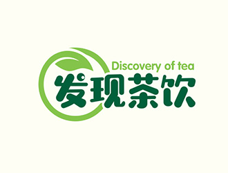 吳曉偉的發(fā)現(xiàn)茶飲中文字體設計logo設計