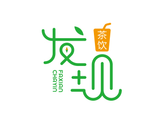 孫金澤的發(fā)現(xiàn)茶飲中文字體設計logo設計