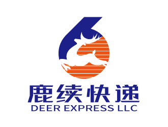 張俊的英文：Deer Express LLC, 中文：鹿續(xù)快遞logo設計