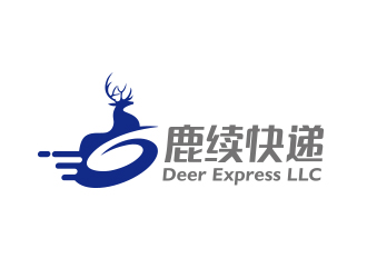 黃安悅的英文：Deer Express LLC, 中文：鹿續(xù)快遞logo設(shè)計