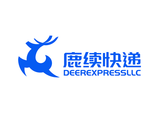 唐國強(qiáng)的英文：Deer Express LLC, 中文：鹿續(xù)快遞logo設(shè)計