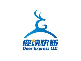 安冬的英文：Deer Express LLC, 中文：鹿續(xù)快遞logo設(shè)計