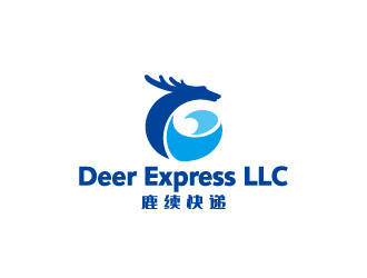 周金進(jìn)的英文：Deer Express LLC, 中文：鹿續(xù)快遞logo設(shè)計